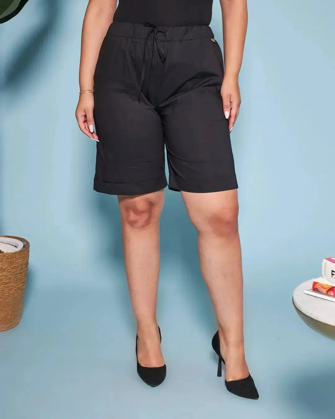 Bermuda in cotone con coulisse laccio - Image 11