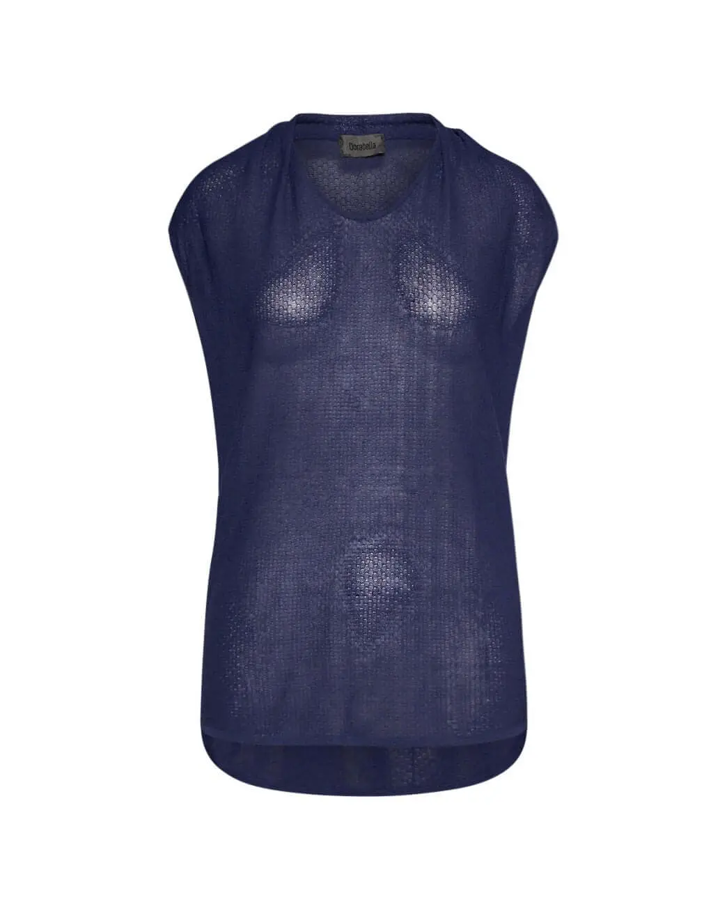 Maglia kimono in viscosa BLU