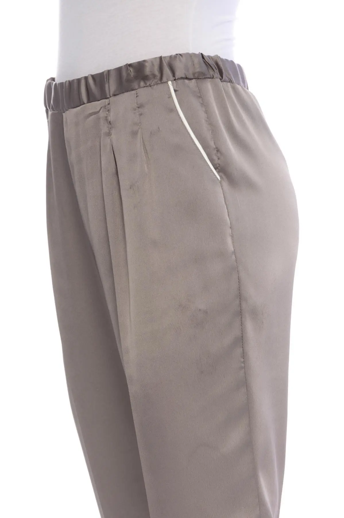 Pantalone tessuto semi lucido FANGO - Image 3