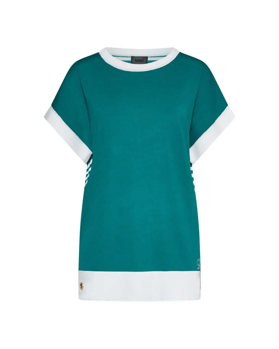 Maglia kimono con righe sul retro SMERALDO