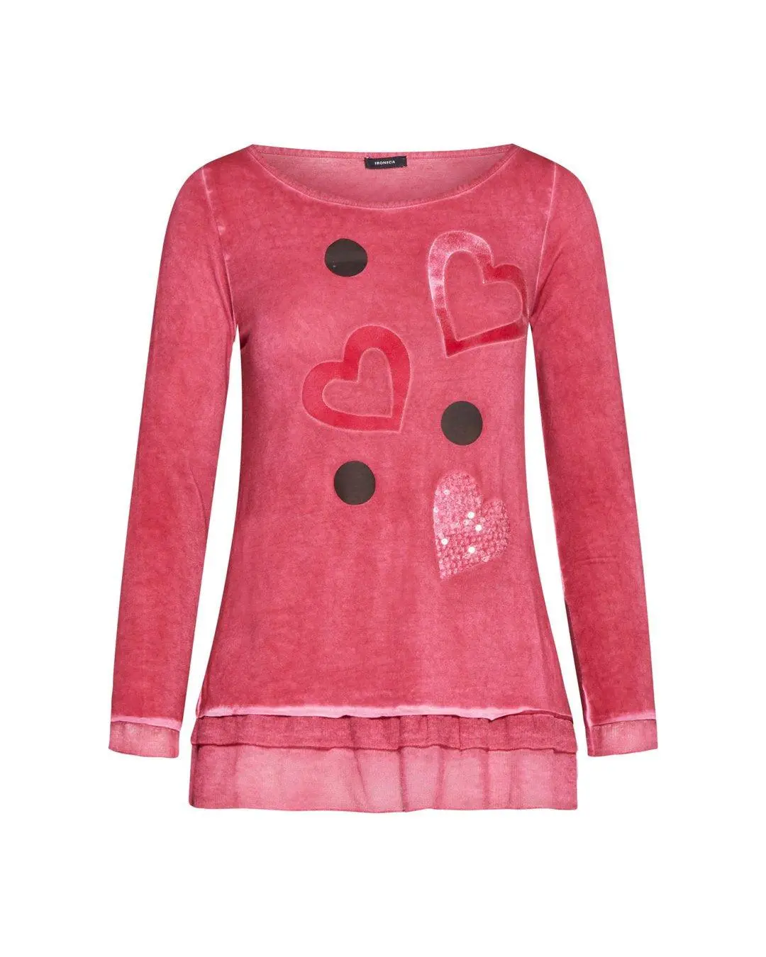 Maglia pailettes e velluto BORDEAUX