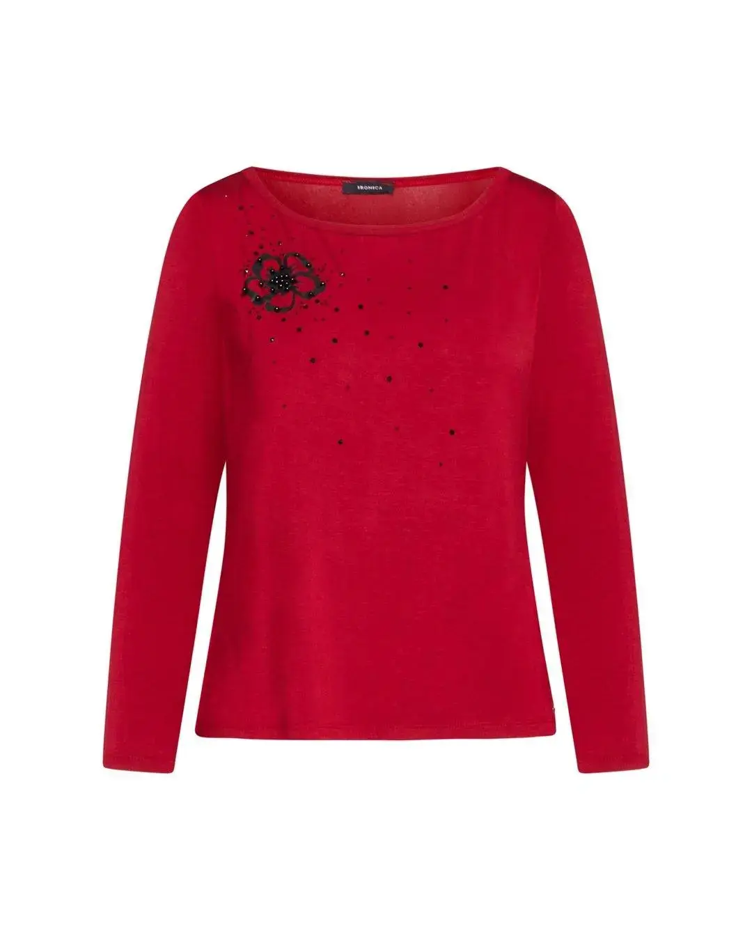 Maglia girocollo strass - Image 2