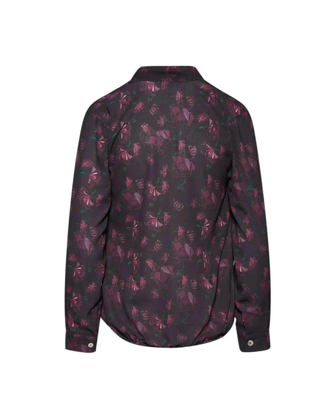 Blusa in fantasia floreale NERO - Image 2