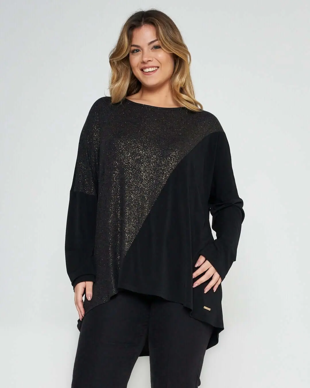 Maglia lurex NERO