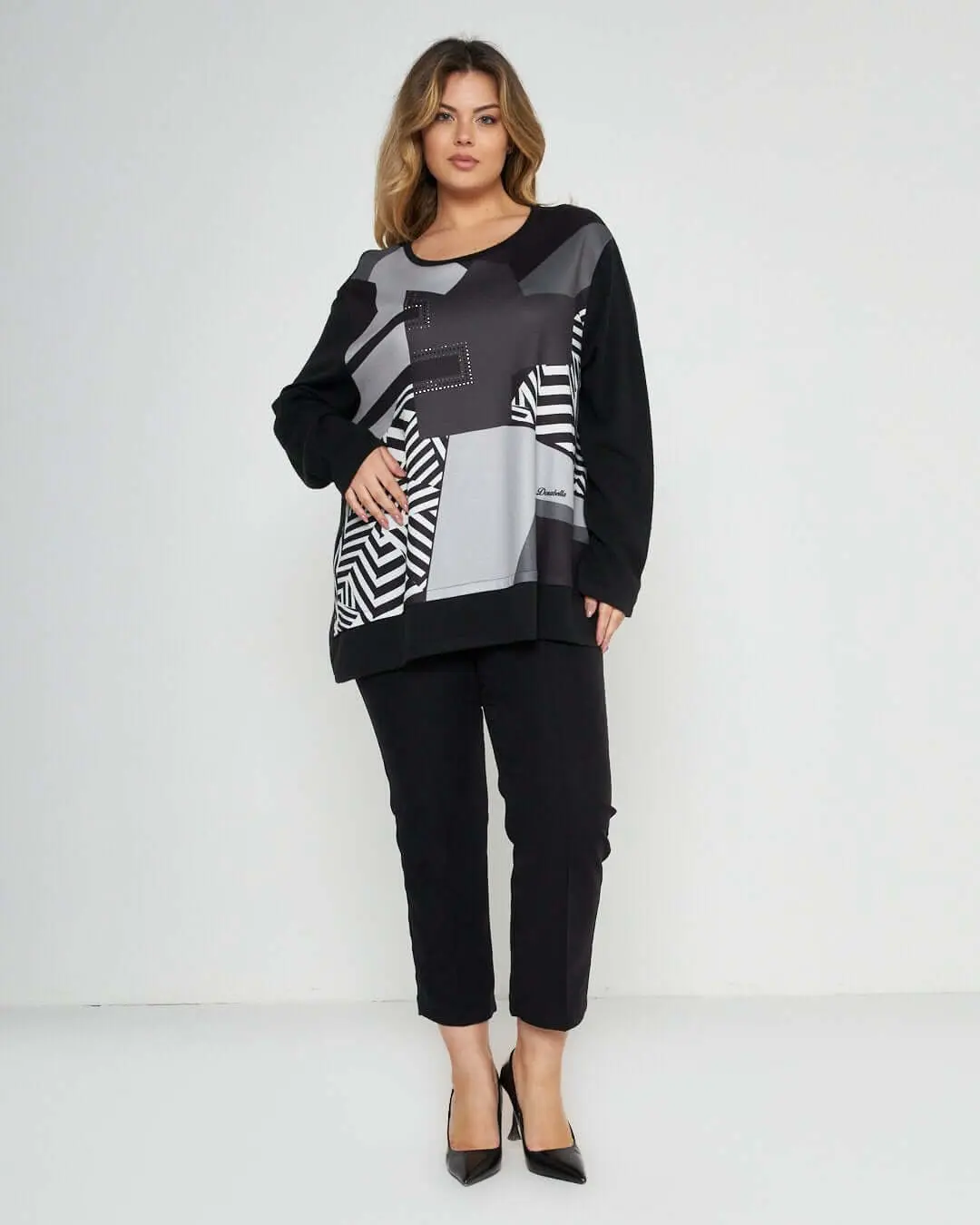 Maglia in fantasia NERO - Image 3