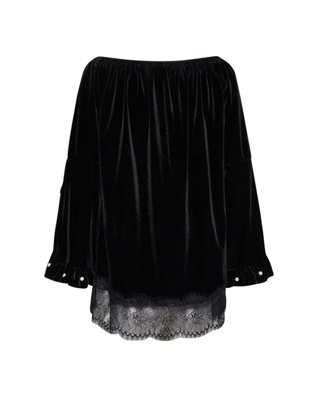 Maglia shiffer con perline NERO - Image 2