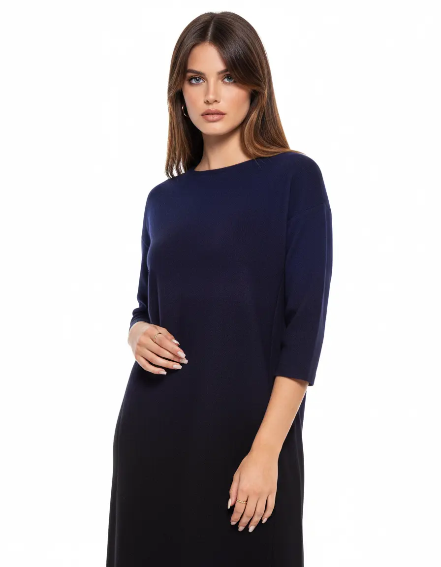 Abito in maglia NERO-BLU