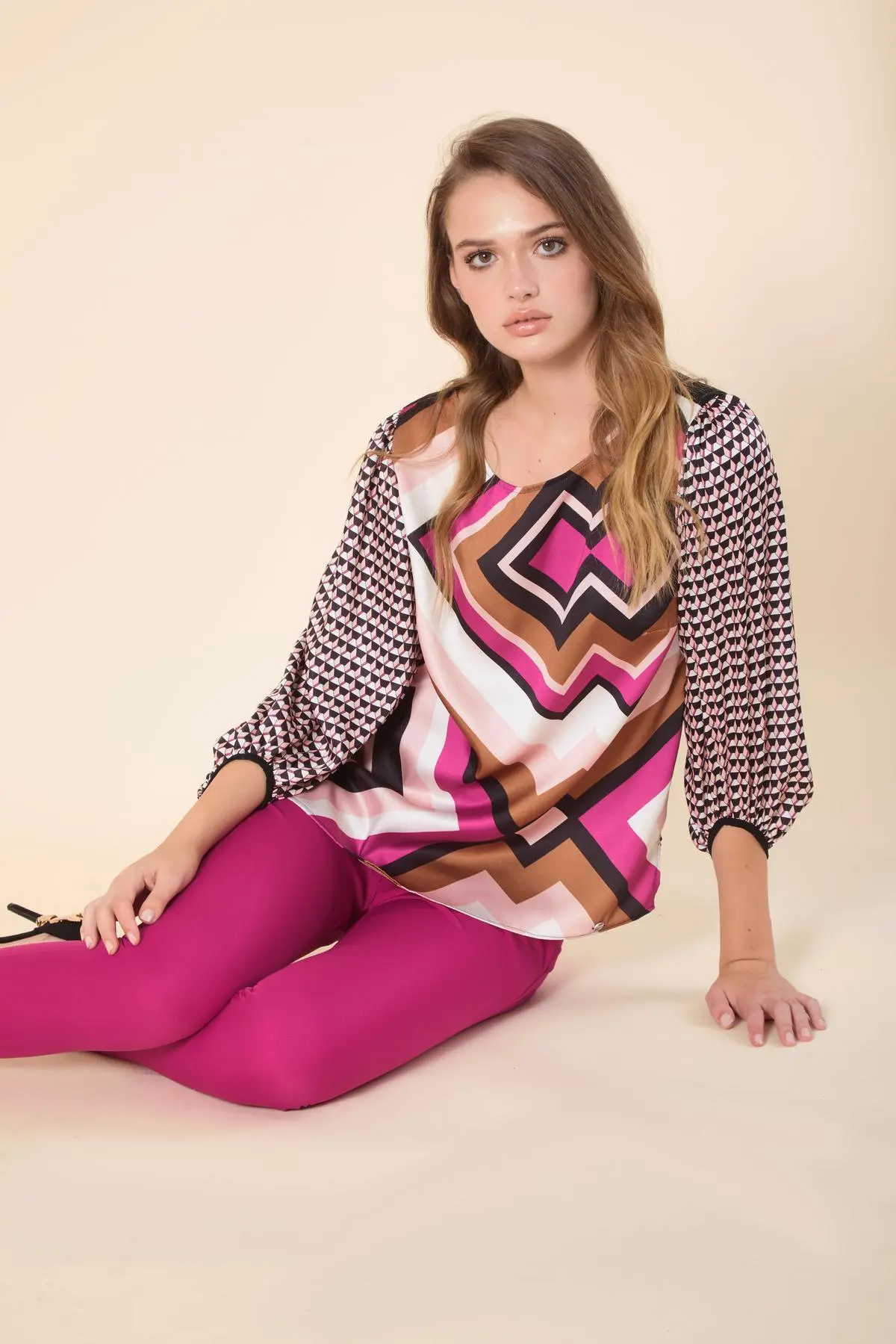 Pantalone tasca America MAGENTA - Image 2