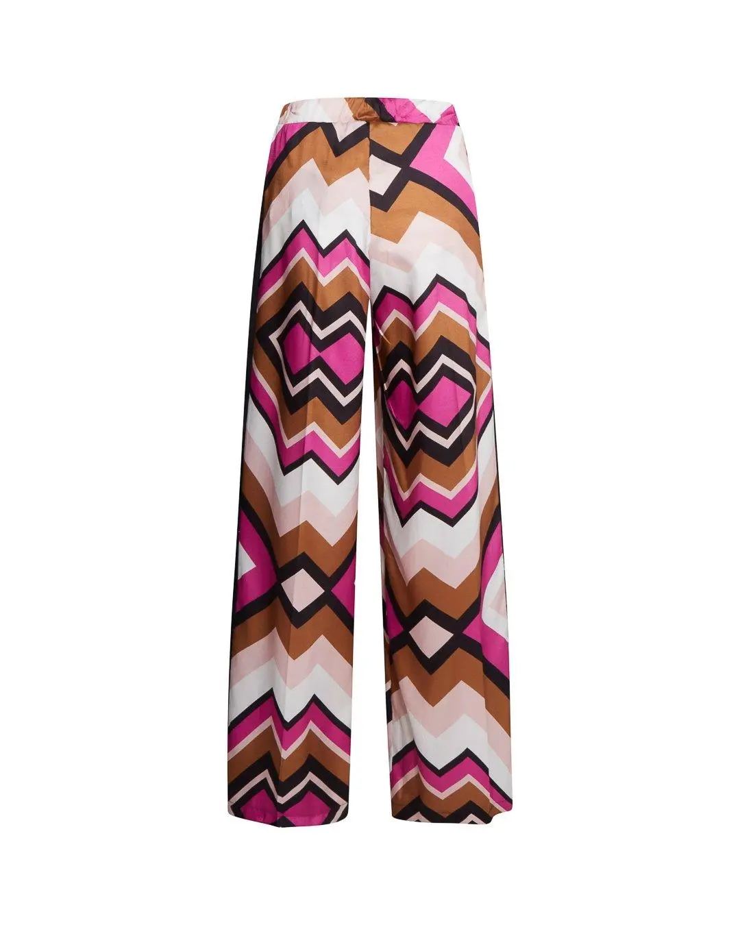 Pantalone fantasia geometrica MAGENTA-TABACCO - Image 2