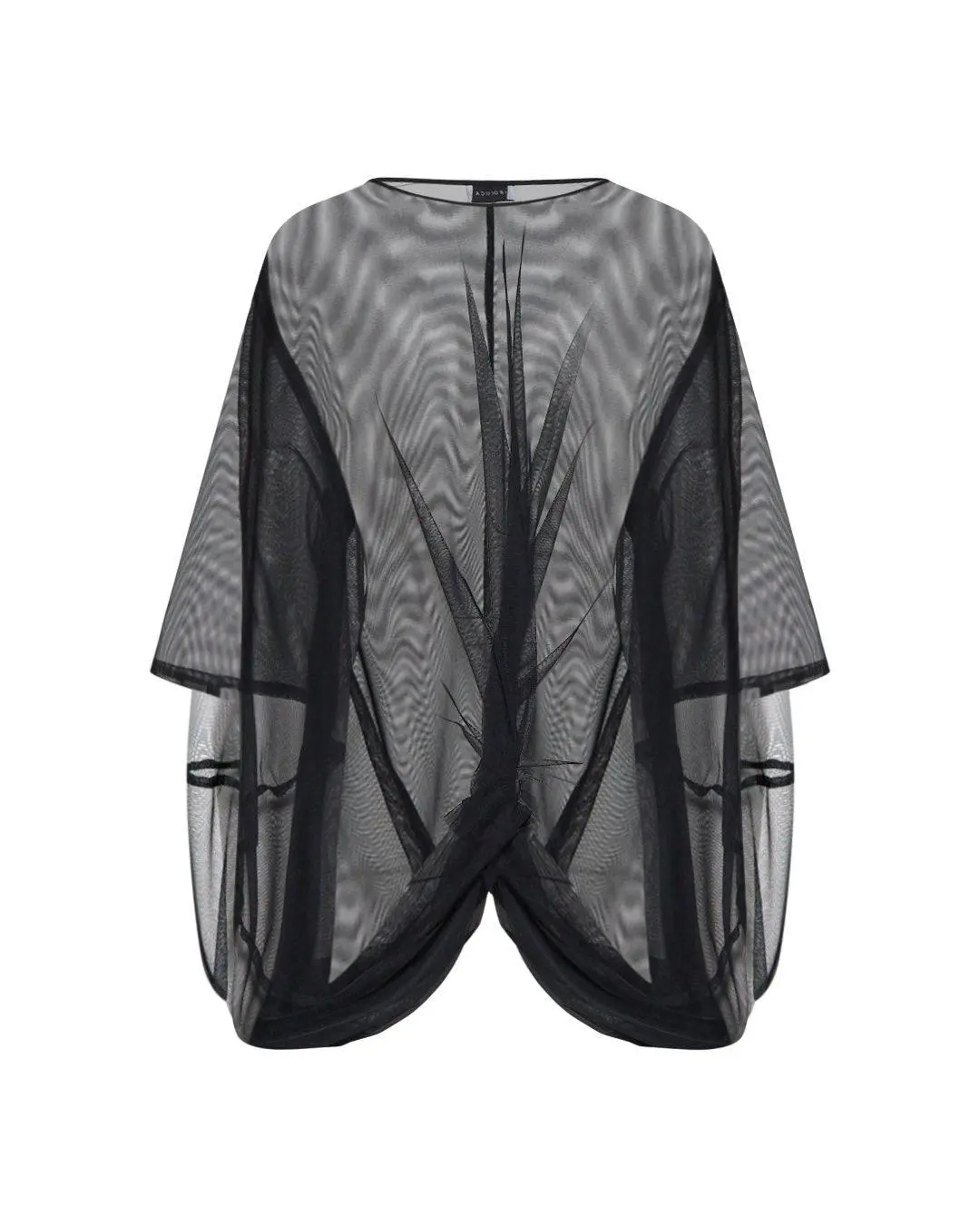 Maglia tunica in tulle NERO