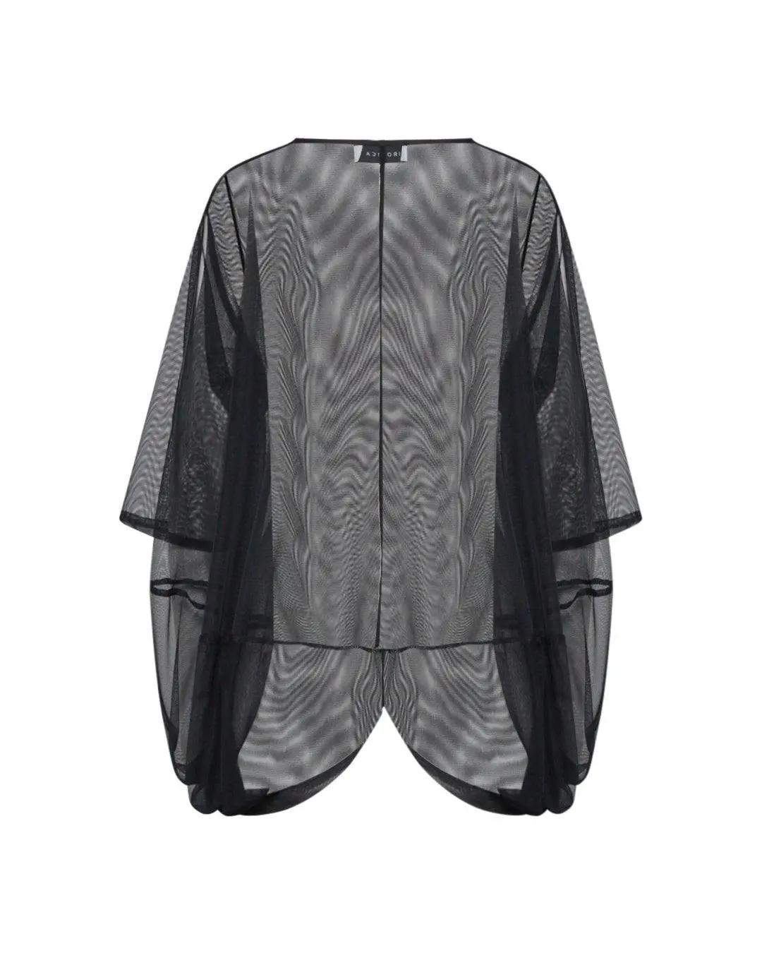 Maglia tunica in tulle NERO - Image 2