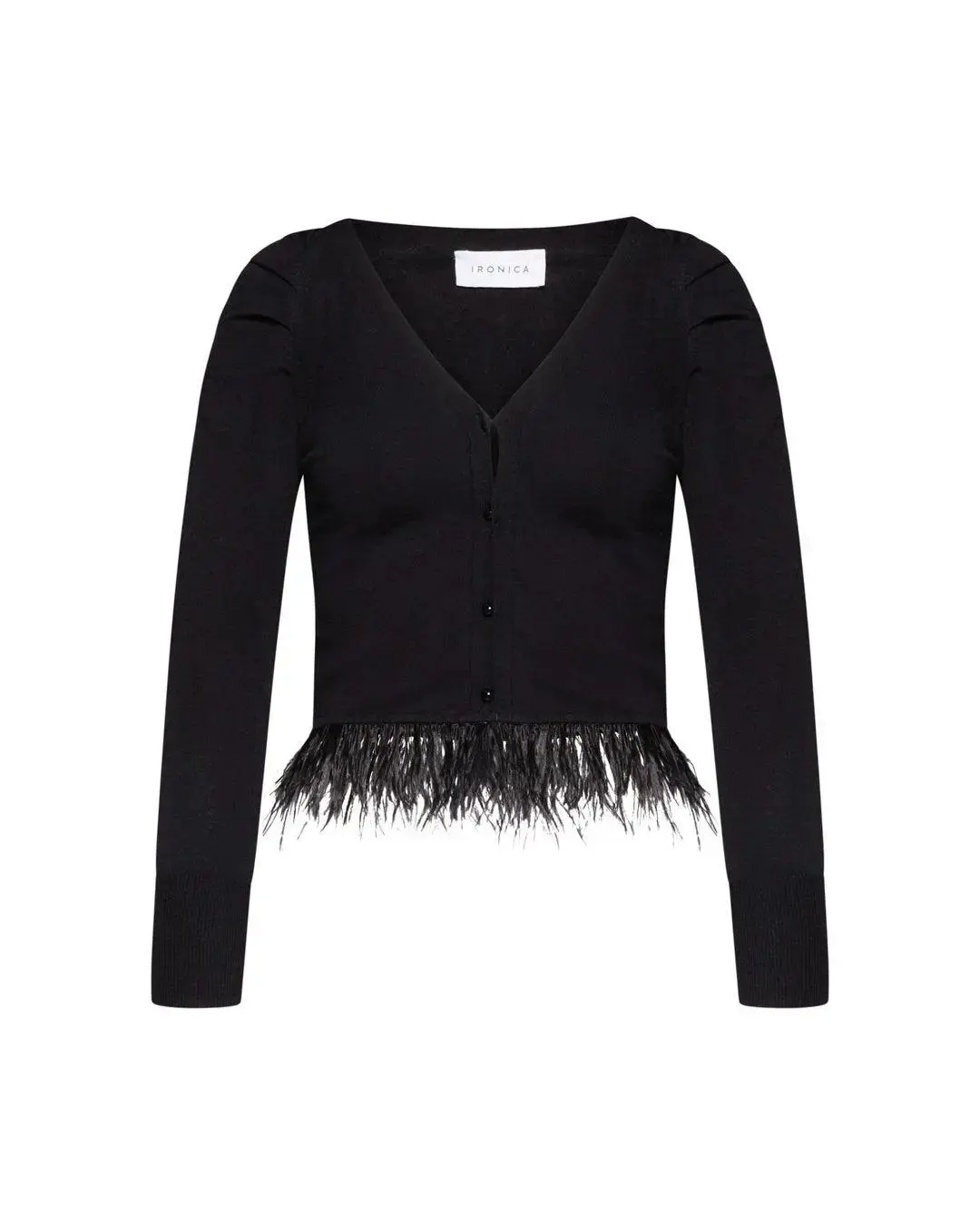 Cardigan con bottoni NERO - Image 2