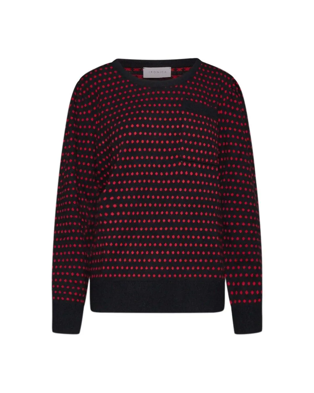 Maglia fantasia pois NERO-INDIA