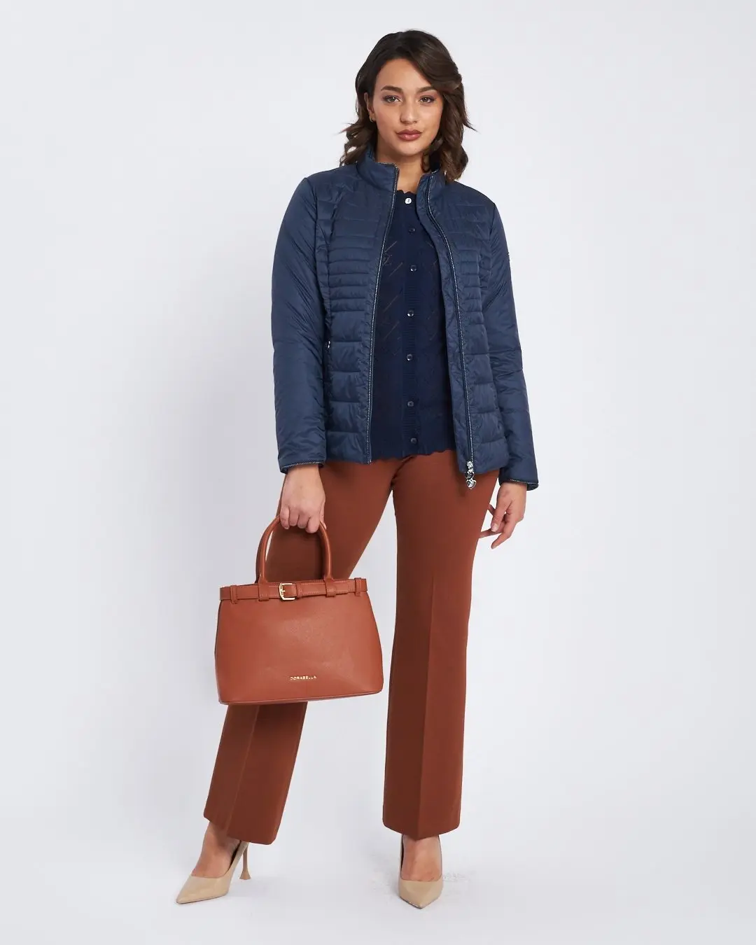 Easy jacket con zip e piping BLU - Image 5