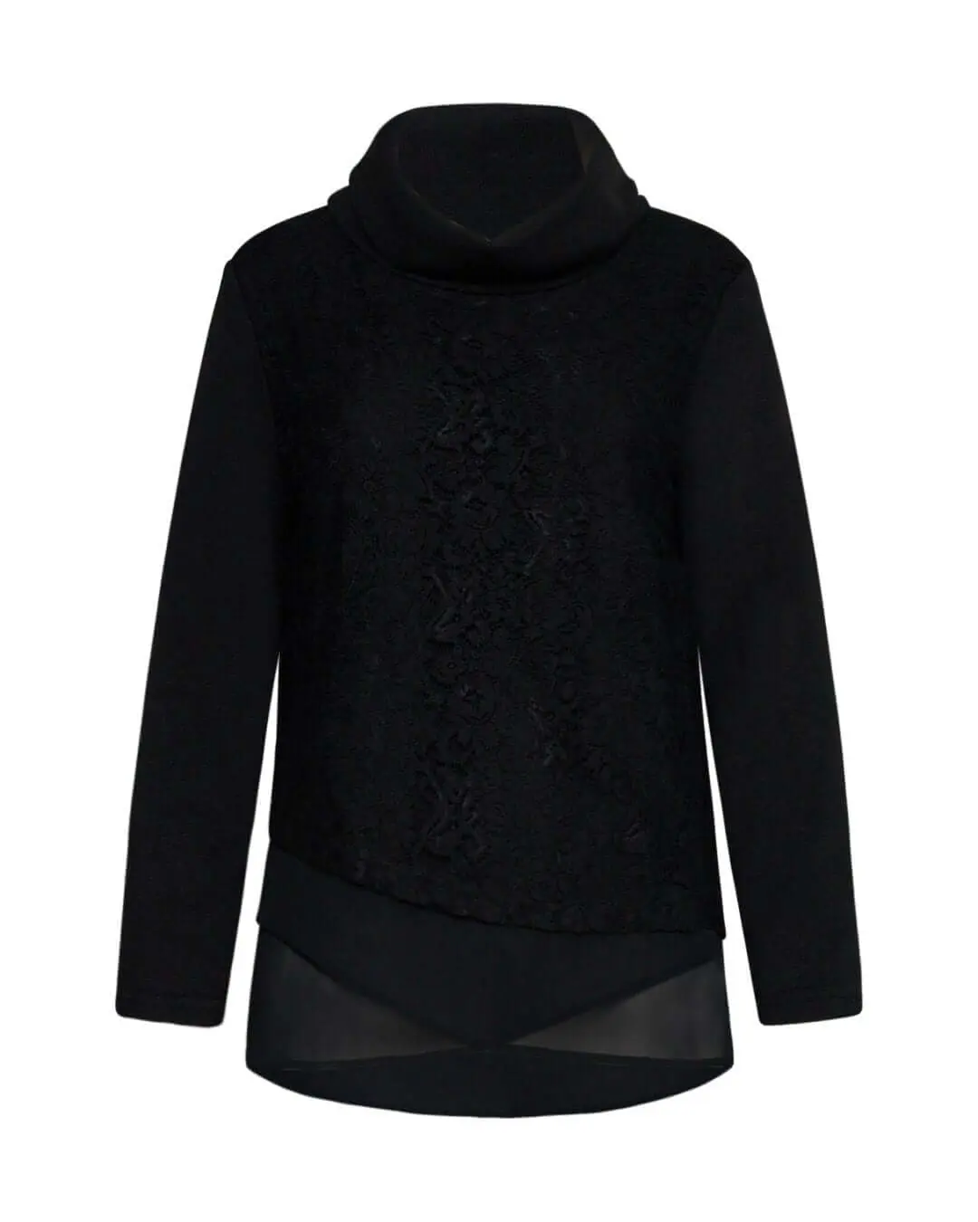 Maglia con pizzo NERO - Image 2