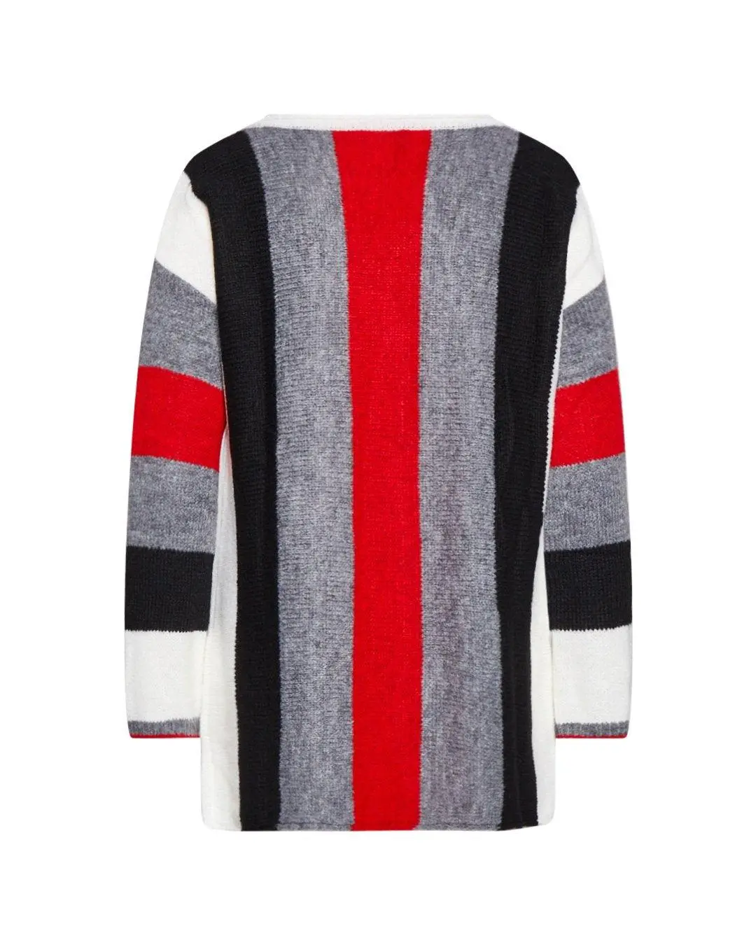 Maglia jacquard GRIGIO-ROSSO - Image 2