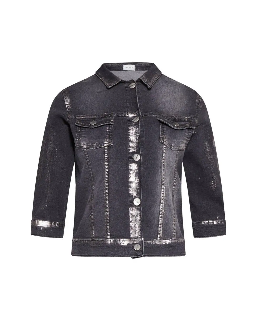 Giubbino jeans NERO