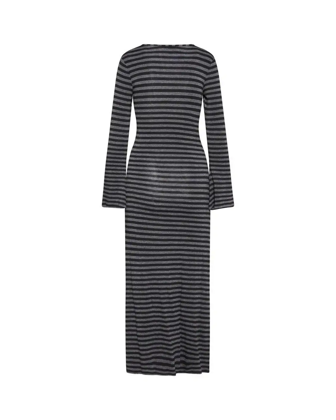 Abito in maglia righe ANTRACITE-NERO - Image 3