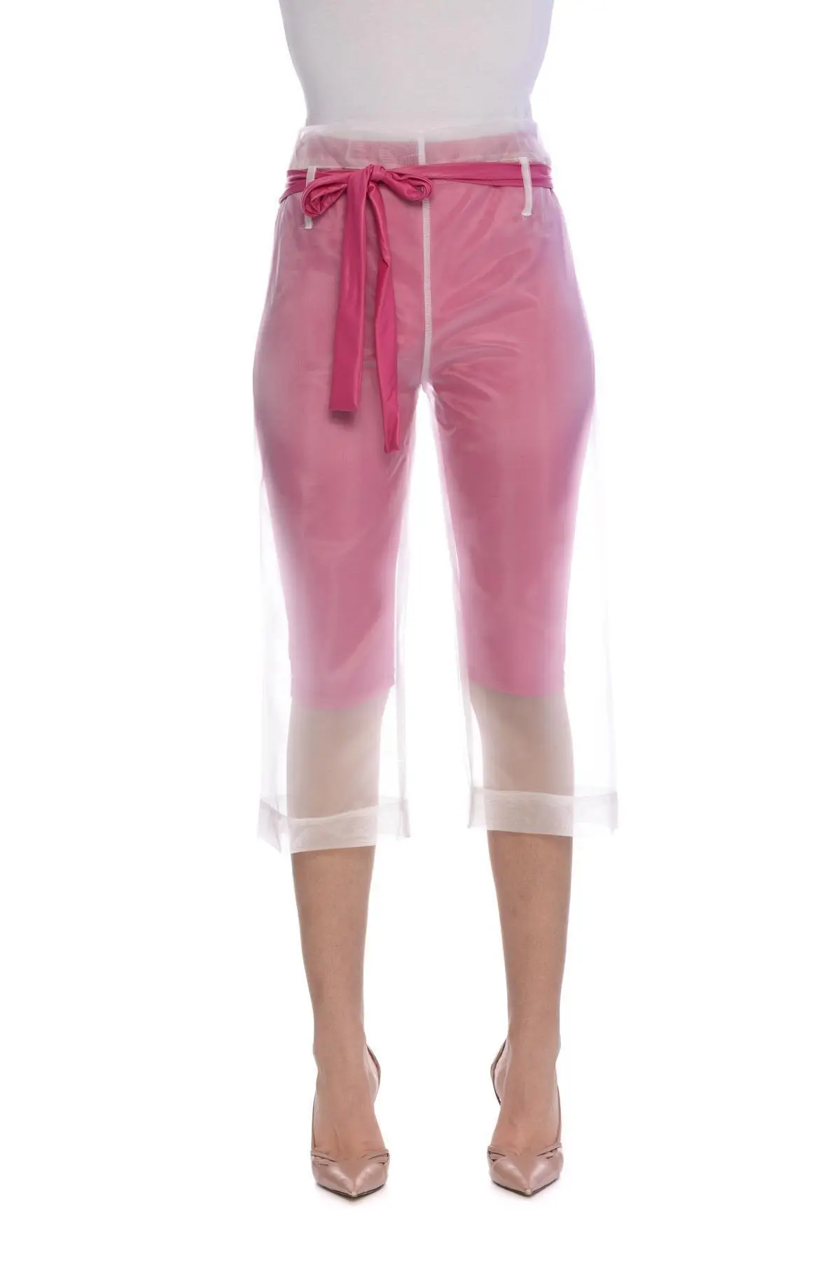 Pinocchietto in doppio tessuto FUXIA - Image 2