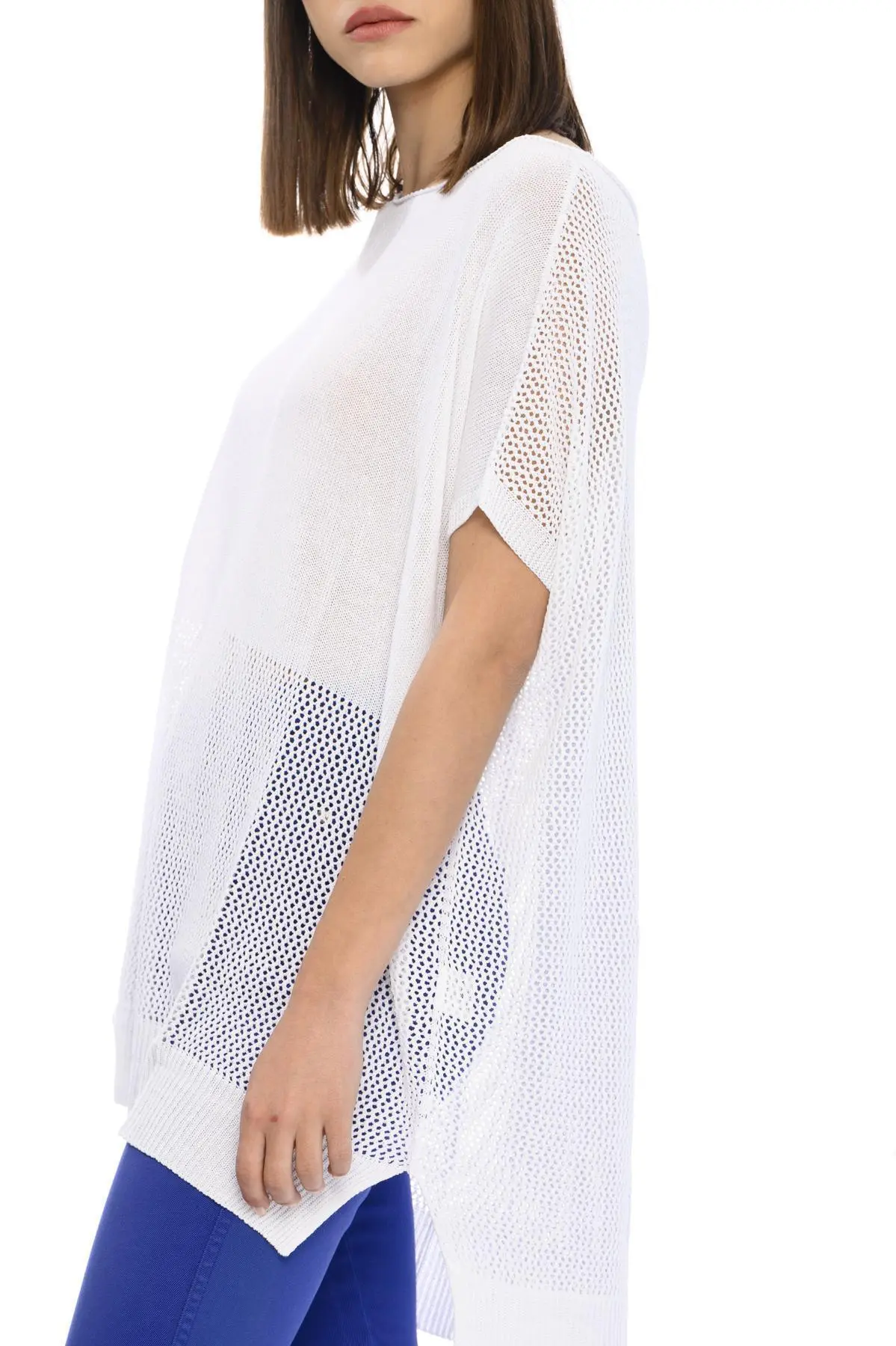 Maxi maglia traforata BIANCO - Image 3