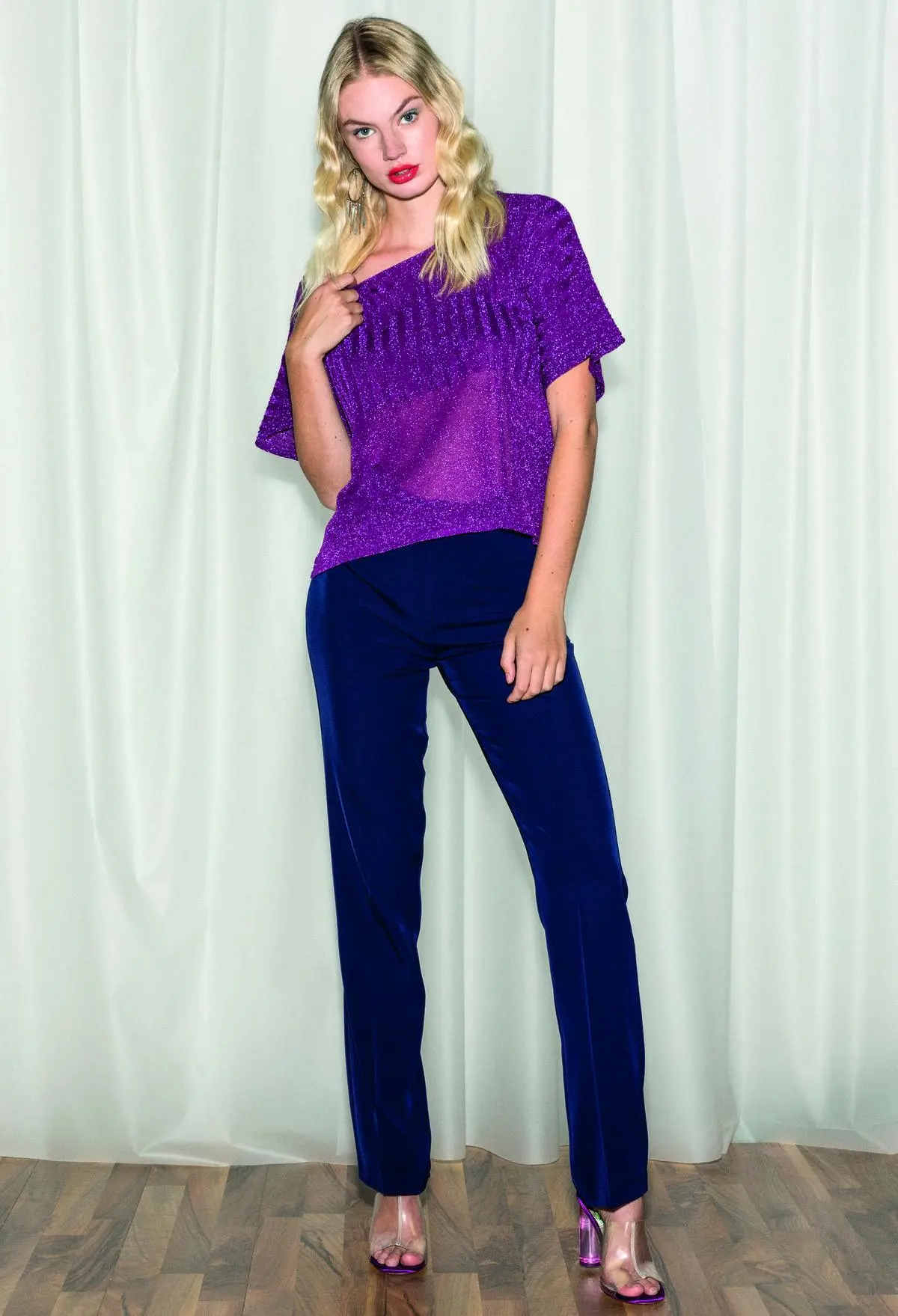 Maglia in lurex VIOLA