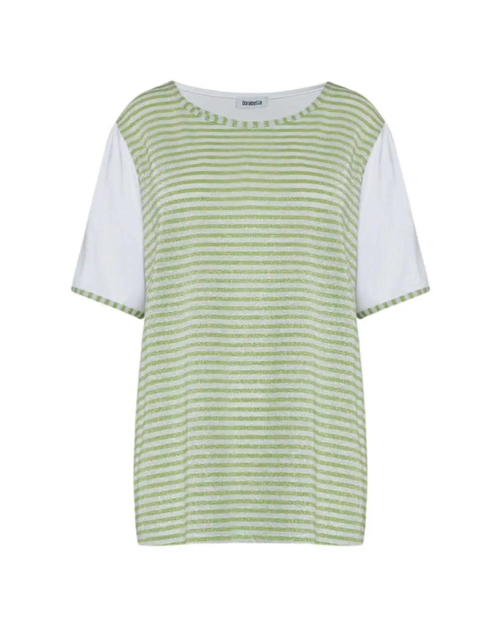 Maglia in fantasia righe PANNA-LIME