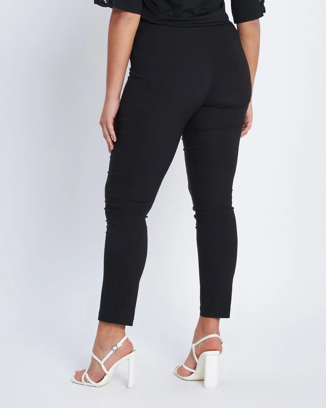 Pantalone skinny in tessuto stretch NERO - Image 7