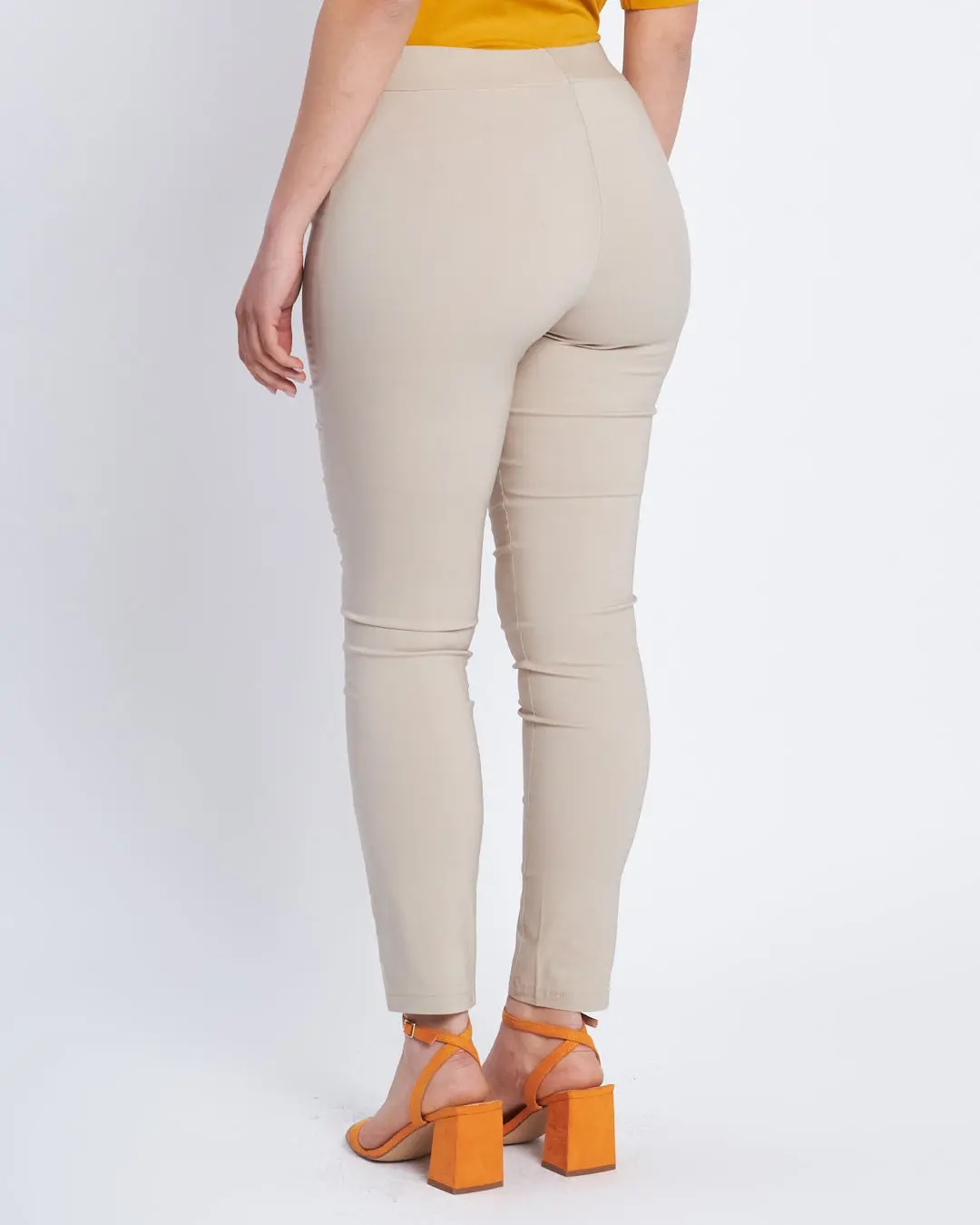 Pantalone skinny in tessuto stretch BEIGE - Image 6