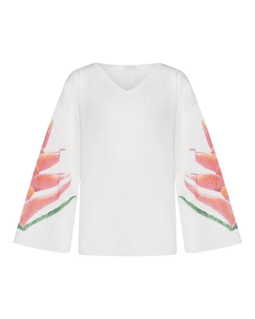 Maglia stampa floreale PANNA