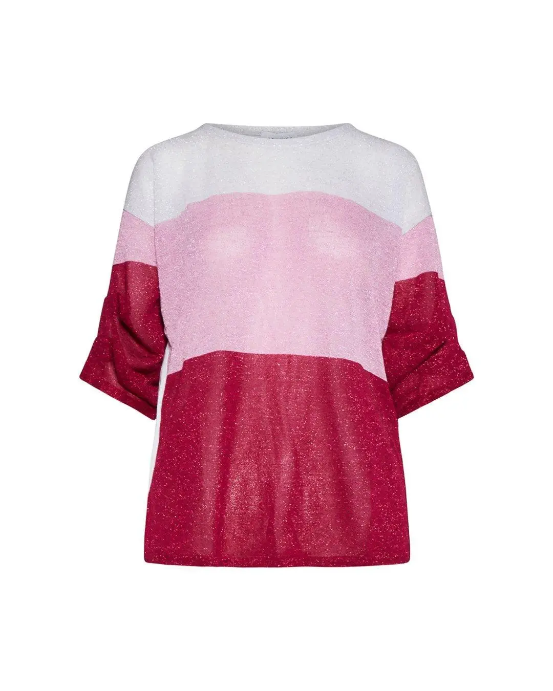 Maglia bimateriale MAGENTA