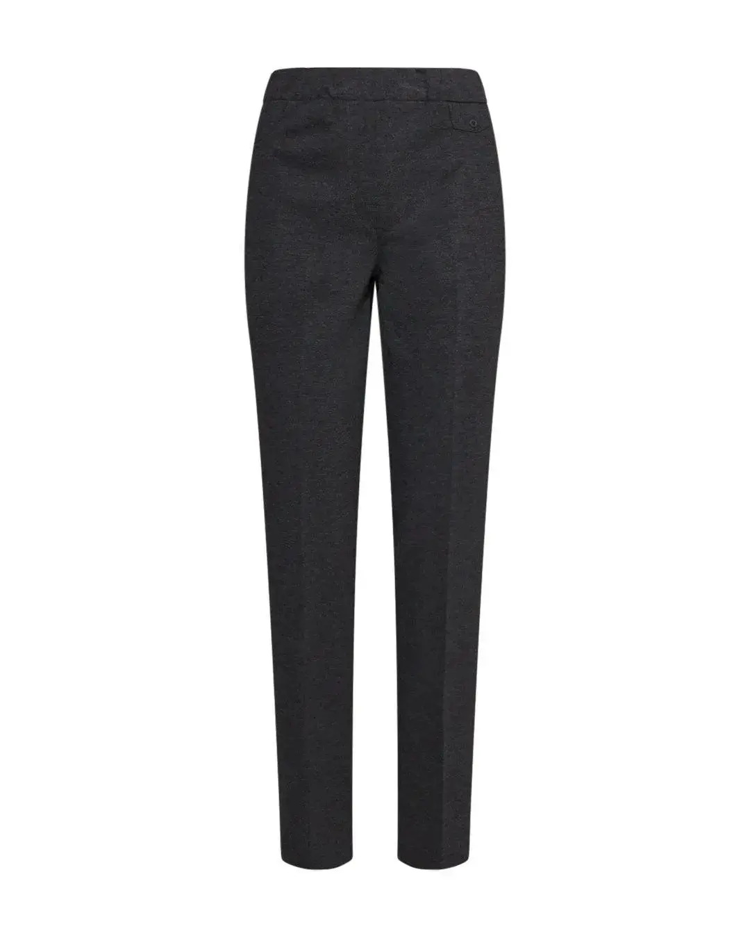 Pantaloni con vita elastica e pattina con bottone ANTRACITE