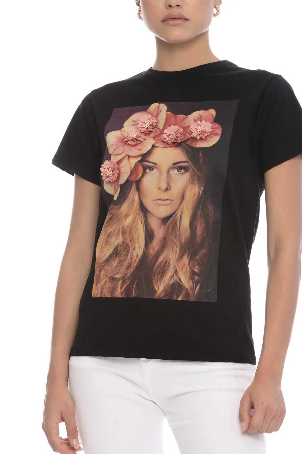 T-shirt stampa woman NERO - Image 3