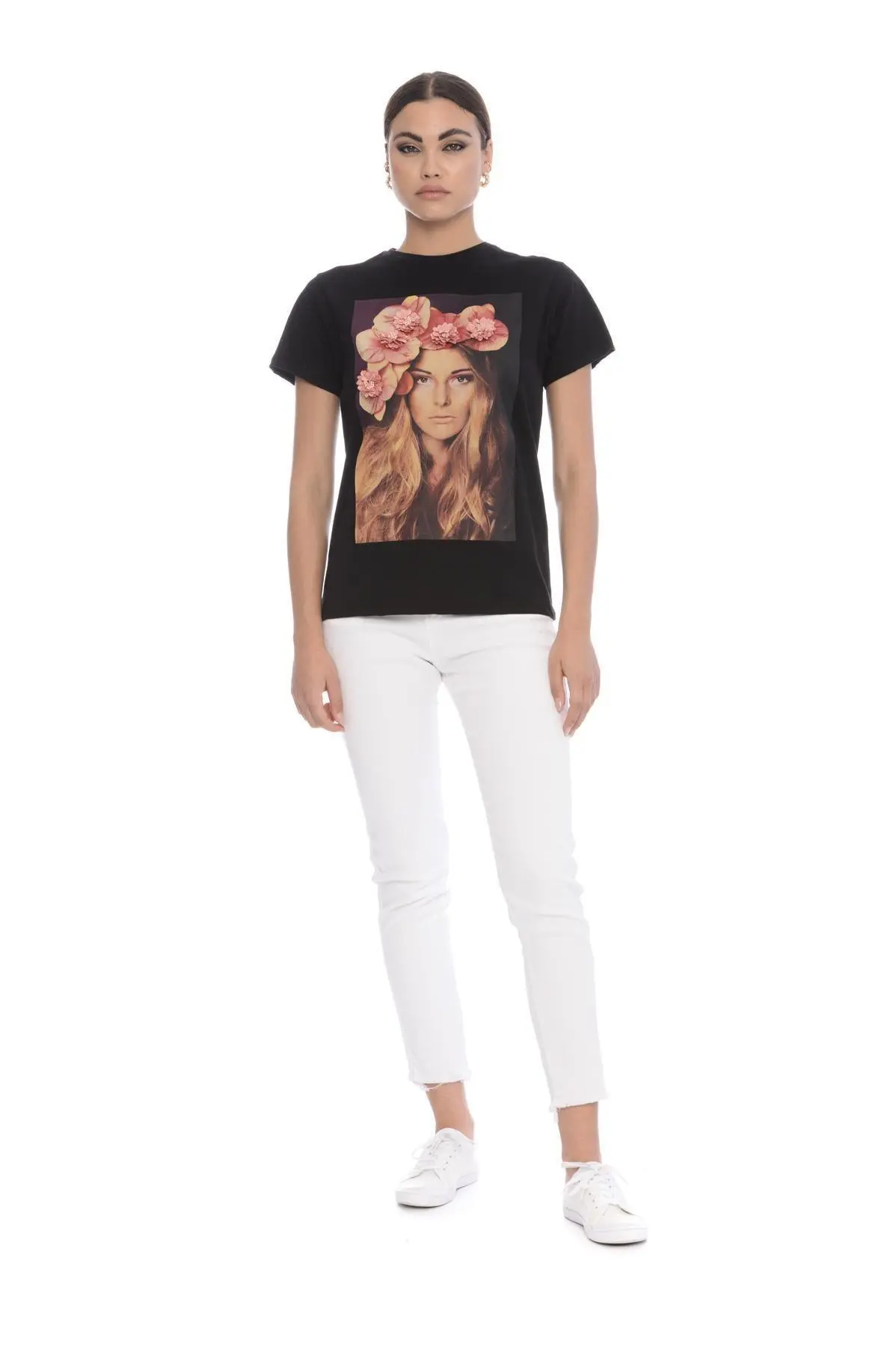 T-shirt stampa woman NERO - Image 4