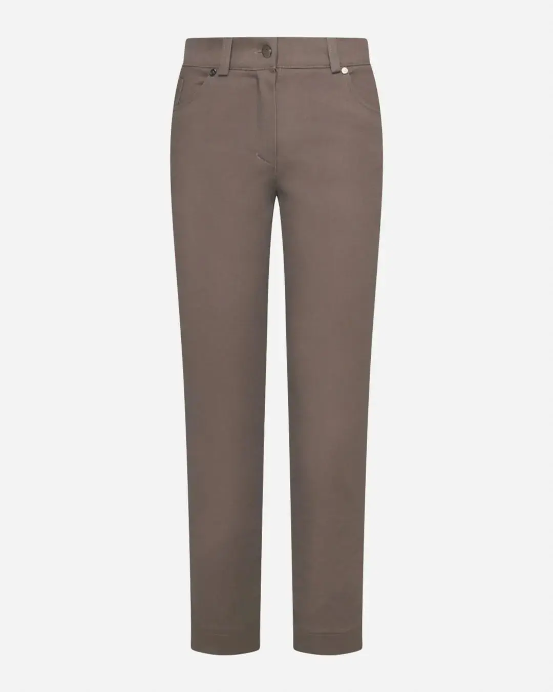 Pantalone tasca ricamata FANGO