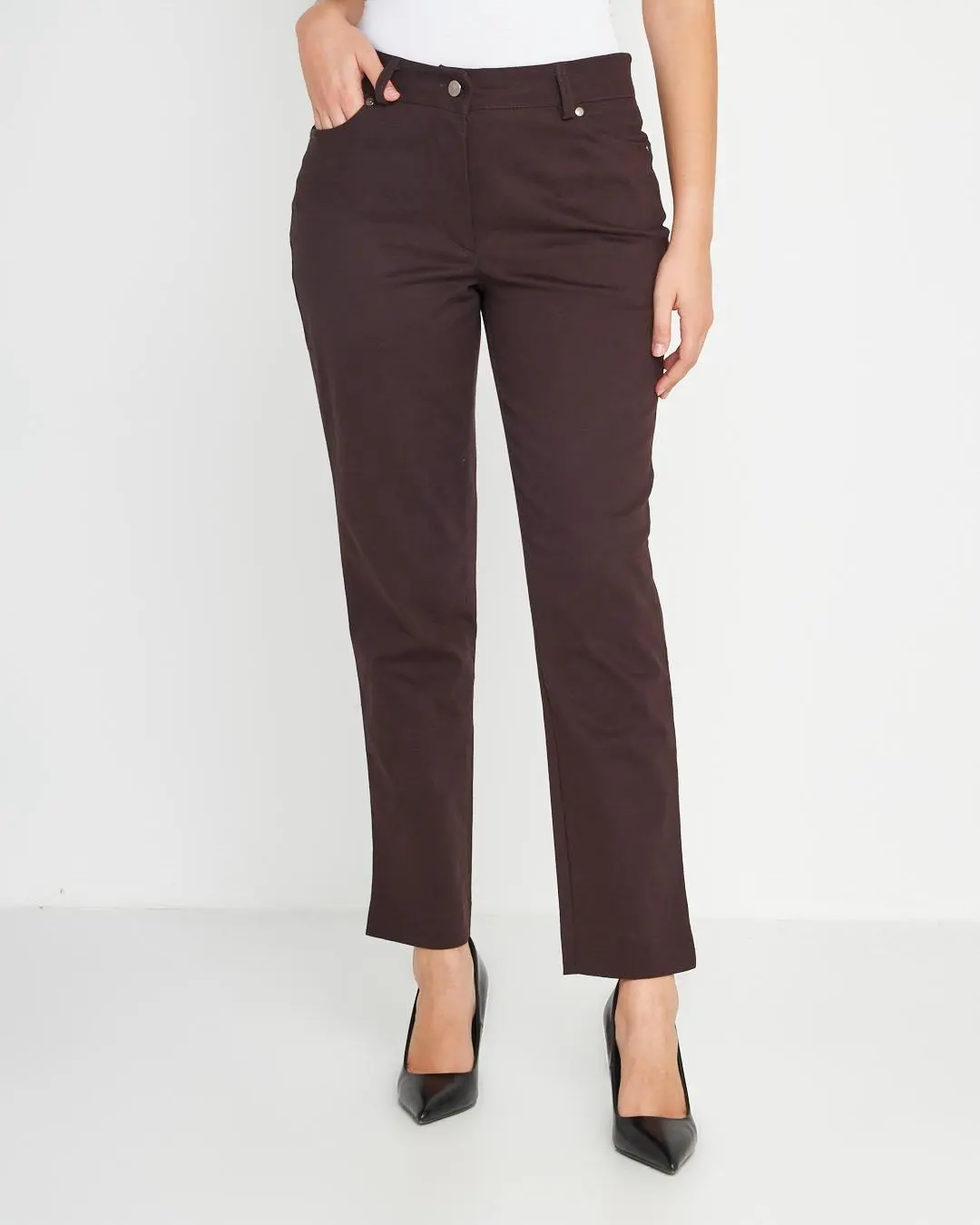 Pantalone tasca ricamata MORO