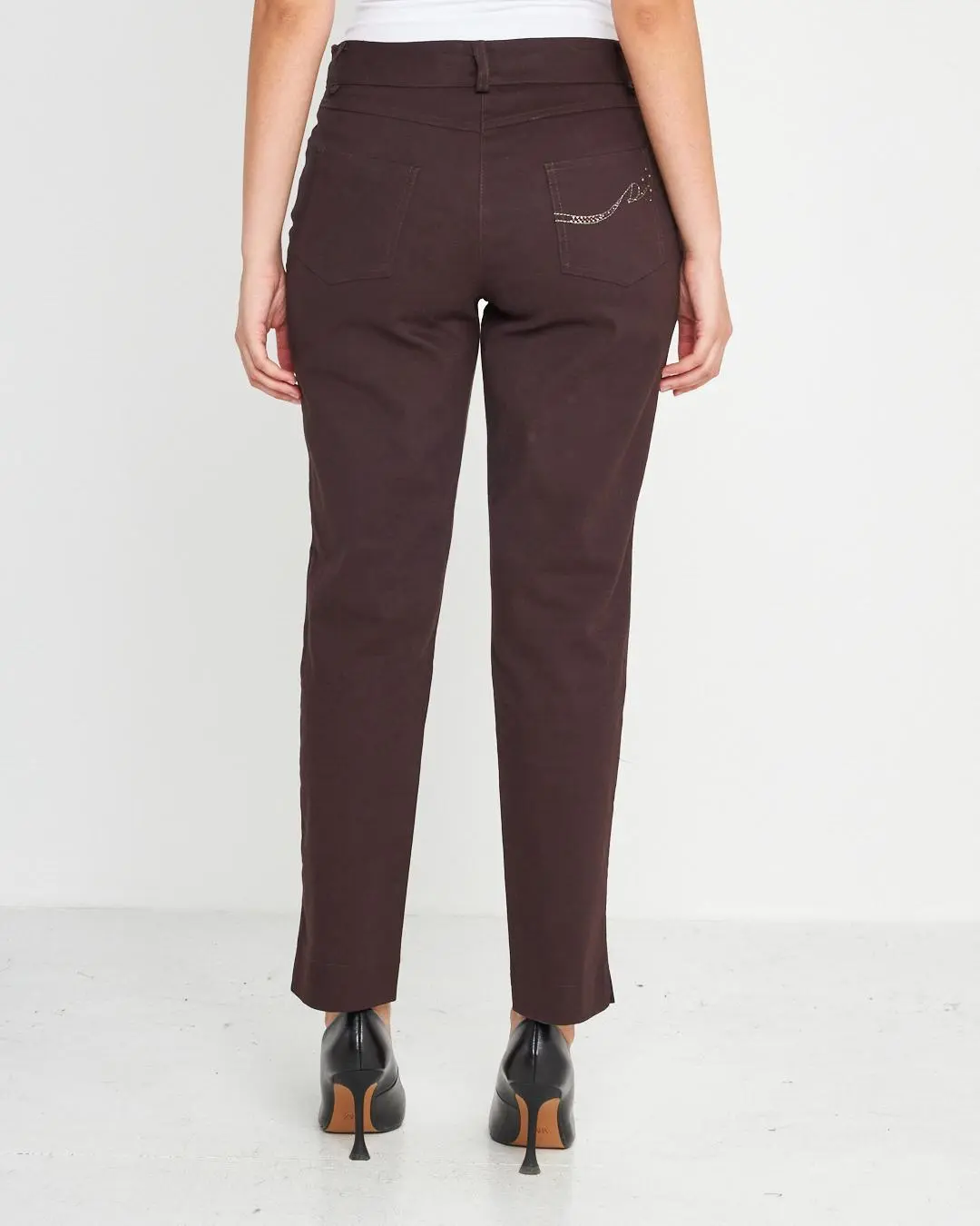 Pantalone tasca ricamata MORO - Image 4