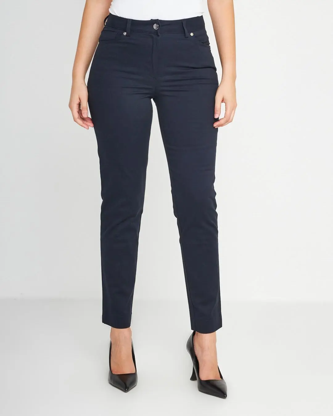Pantalone tasca ricamata BLU