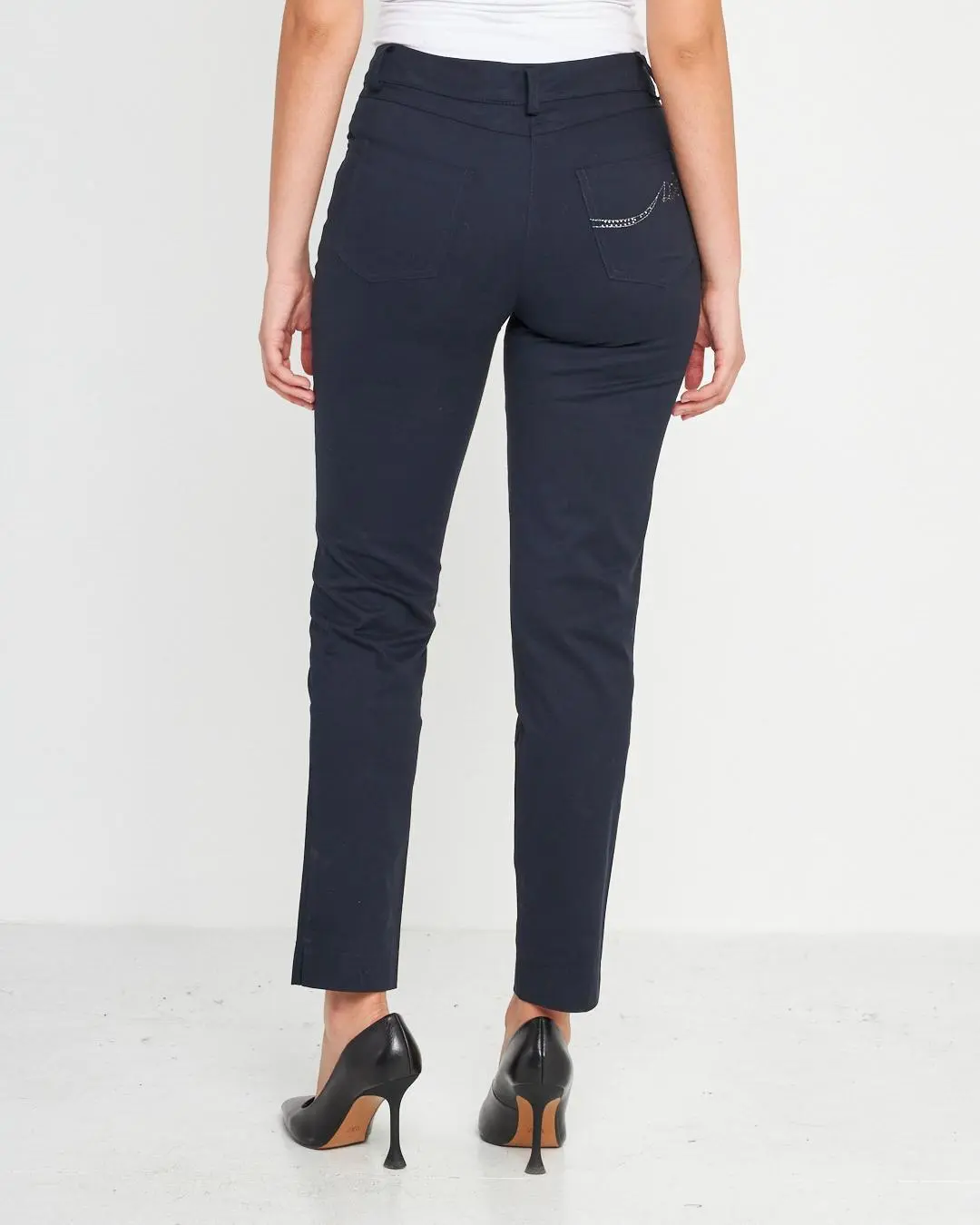 Pantalone tasca ricamata BLU - Image 4