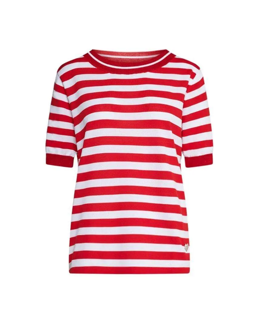 Maglia righe a contrasto ROSSO-BIANCO