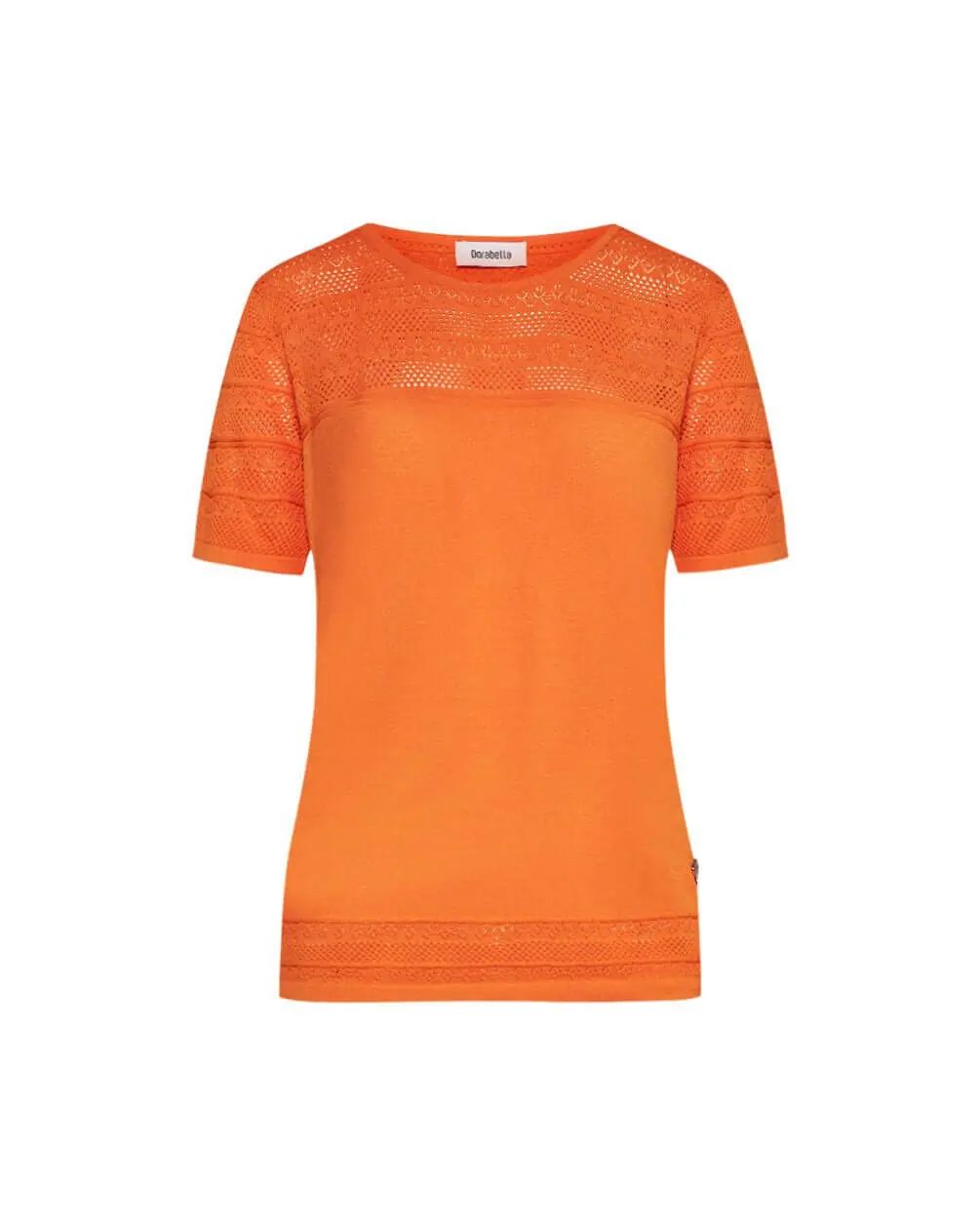 Maglia in viscosa traforata ARANCIO