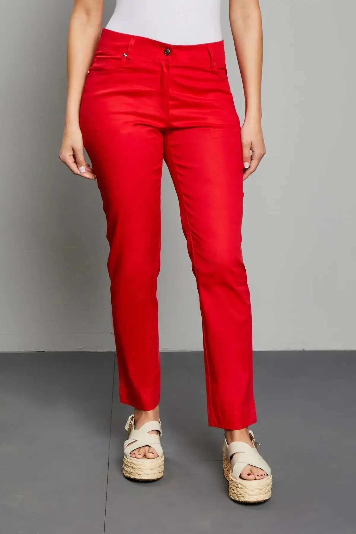 Pantalone cinque  tasche ROSSO - Image 2