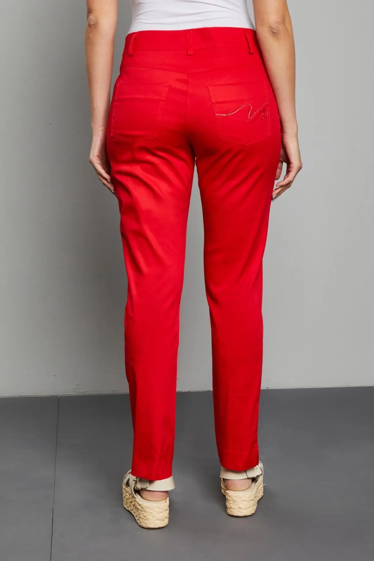 Pantalone cinque  tasche ROSSO - Image 4