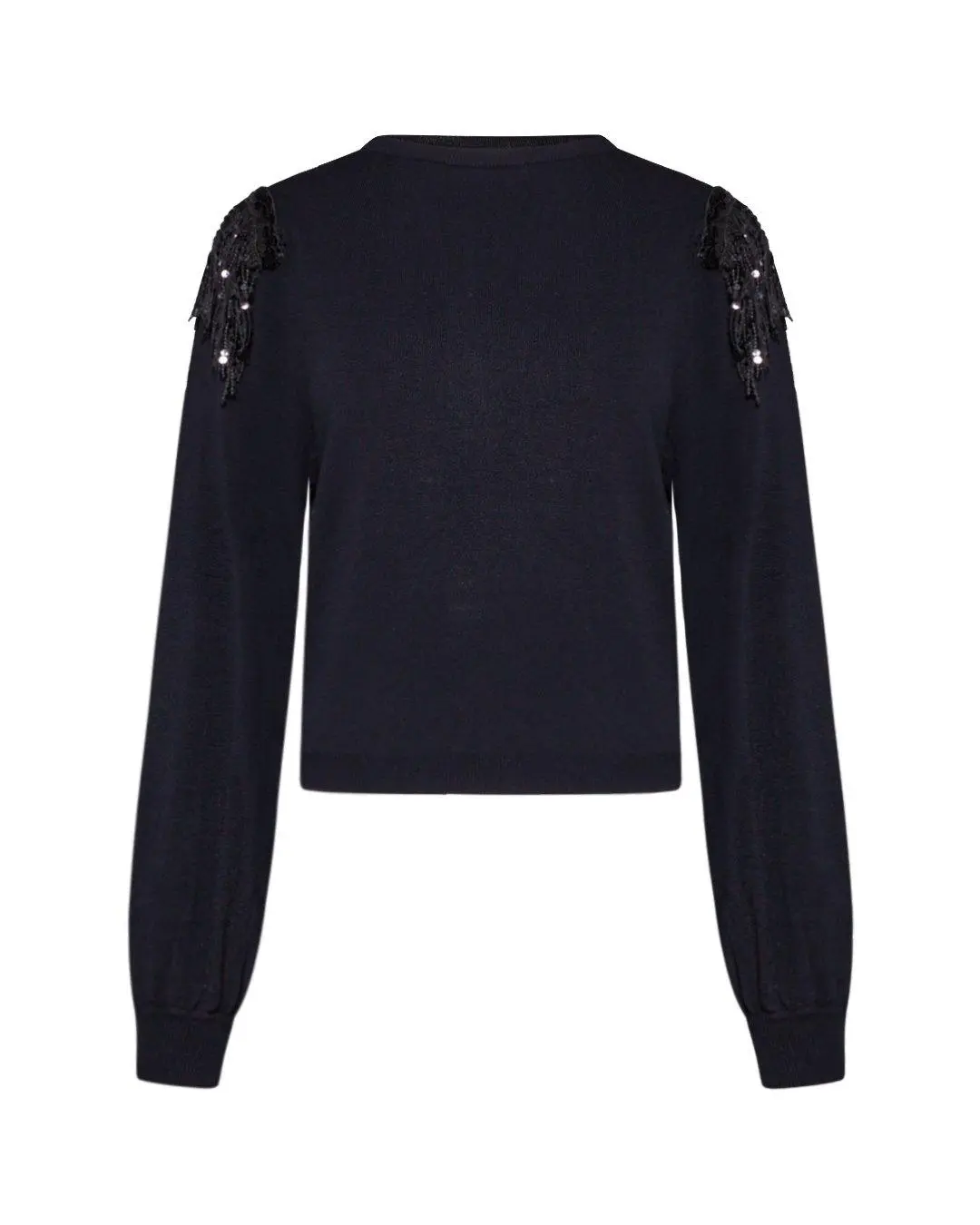 Maglia paillettes NERO