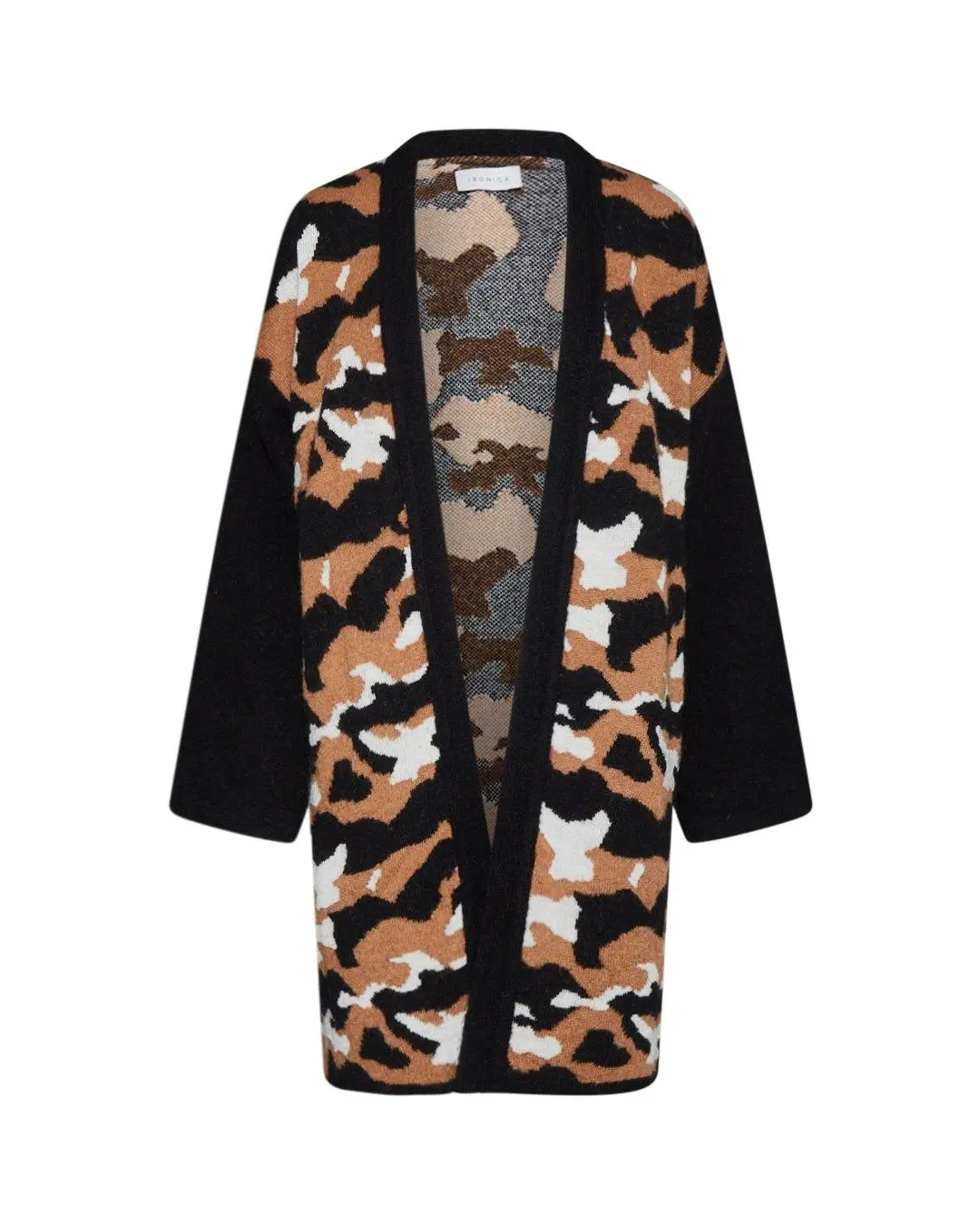 Cardigan fantasia animalier NERO