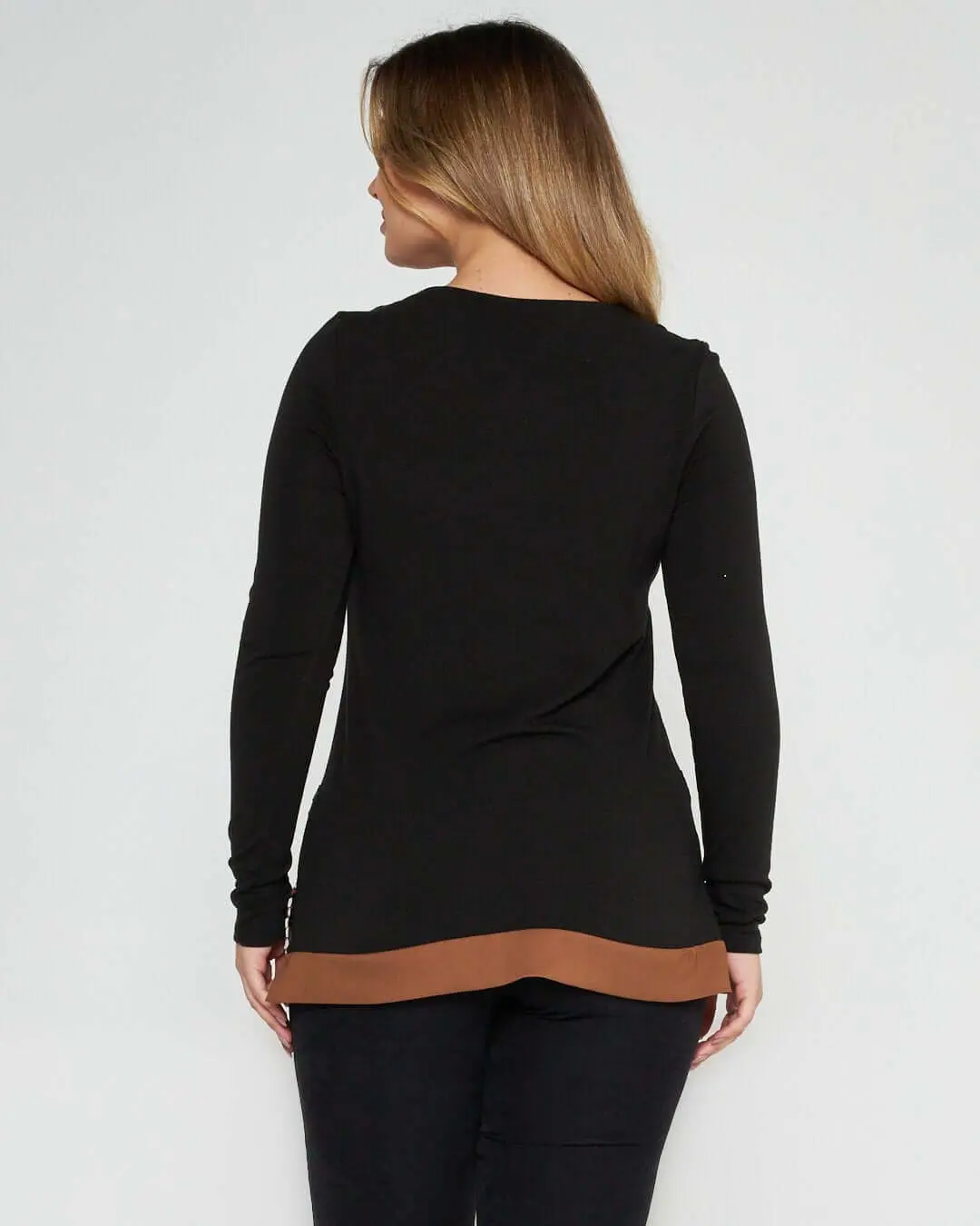 Maglia con dettagli geometric NERO-MORO - Image 4