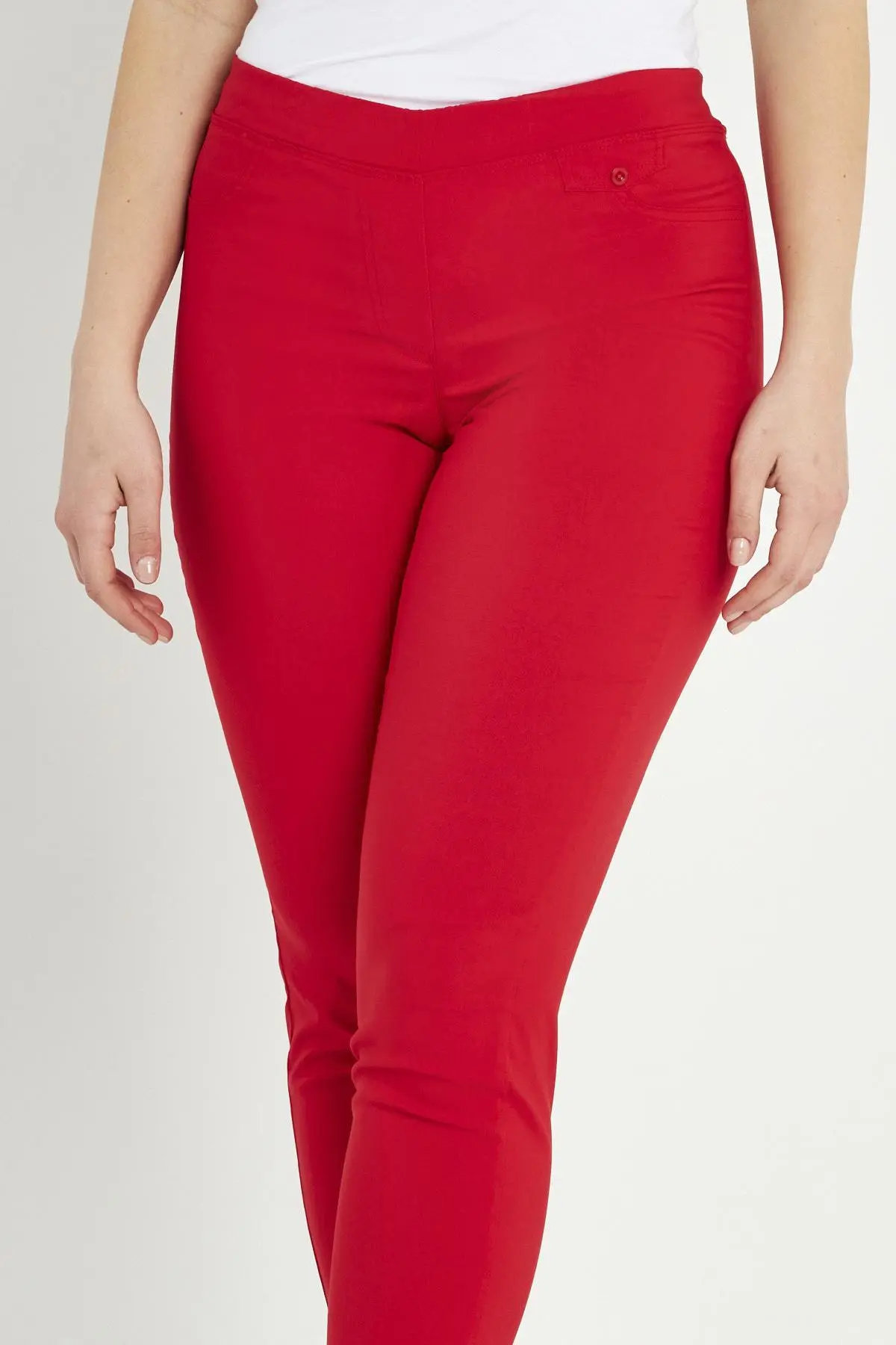 Pantalone basic con frisi posteriori PAPAVERO - Image 3