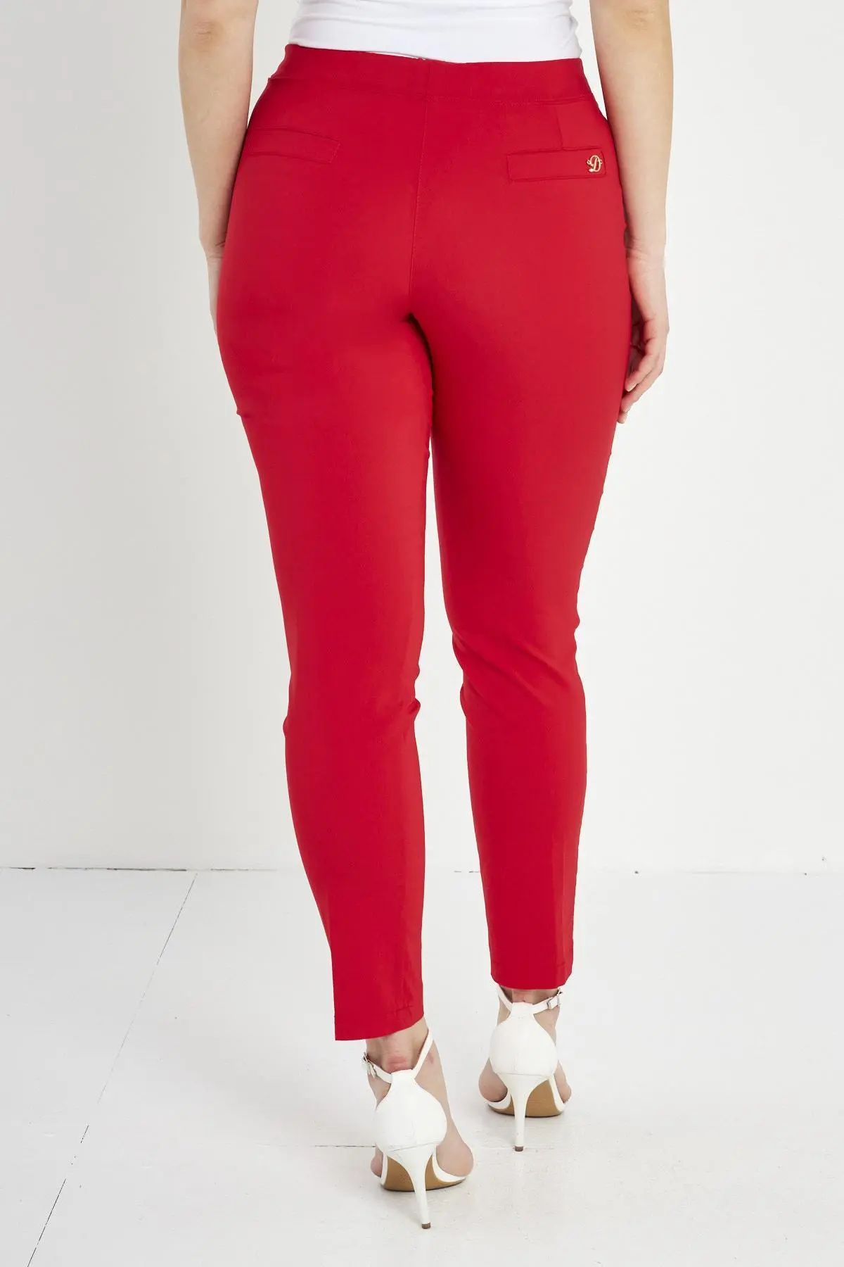 Pantalone basic con frisi posteriori PAPAVERO - Image 4