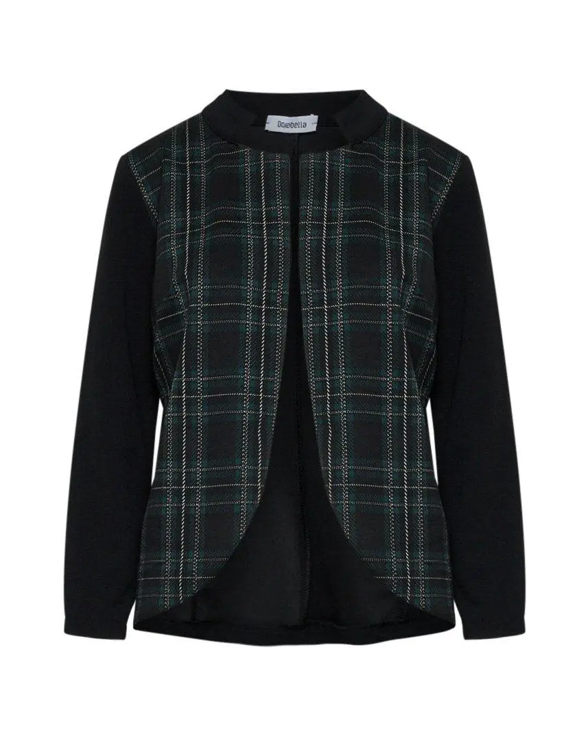 Giacca in fantasia tartan NERO-VERDE