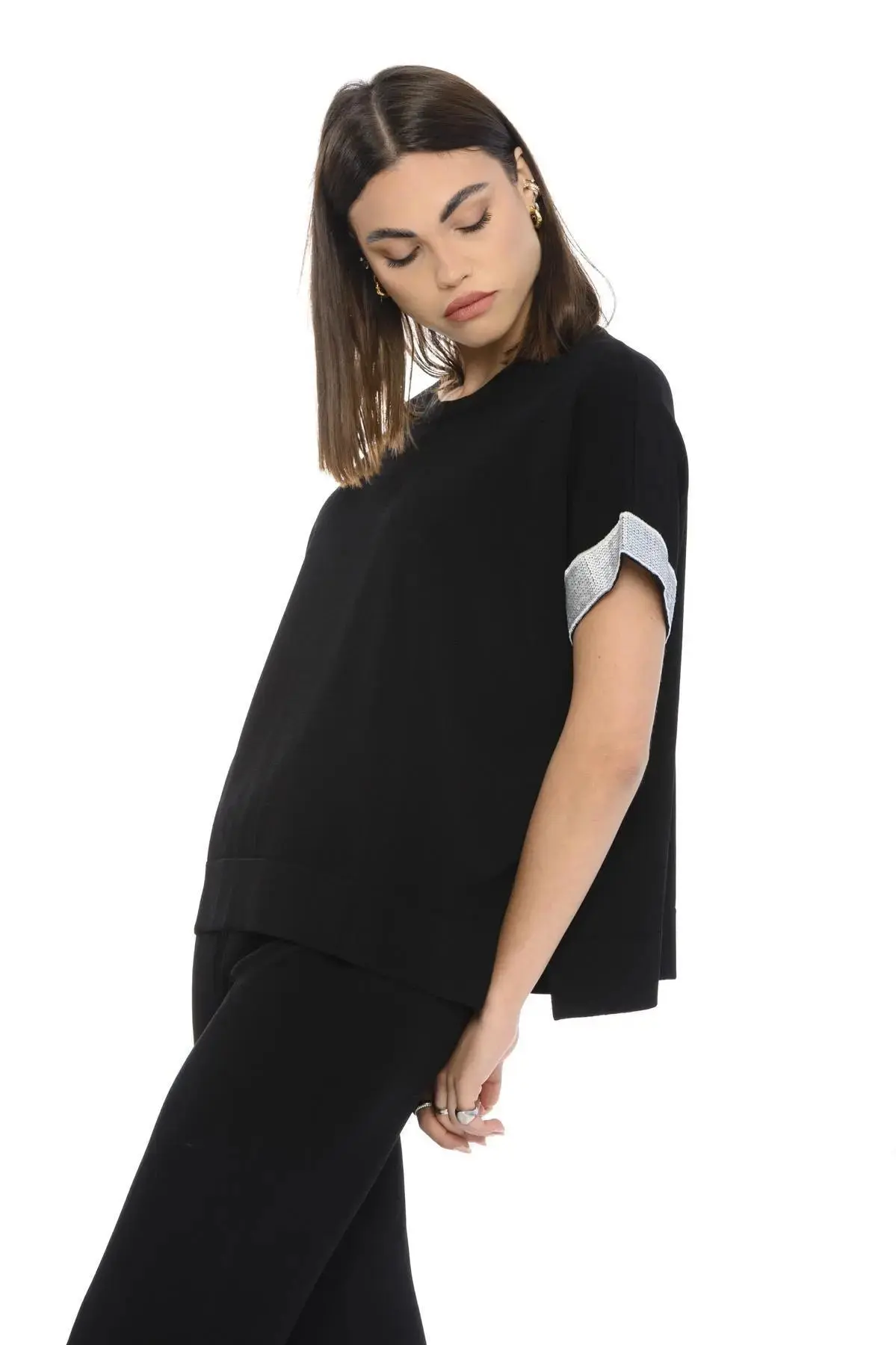 Maglia paillettes NERO - Image 2