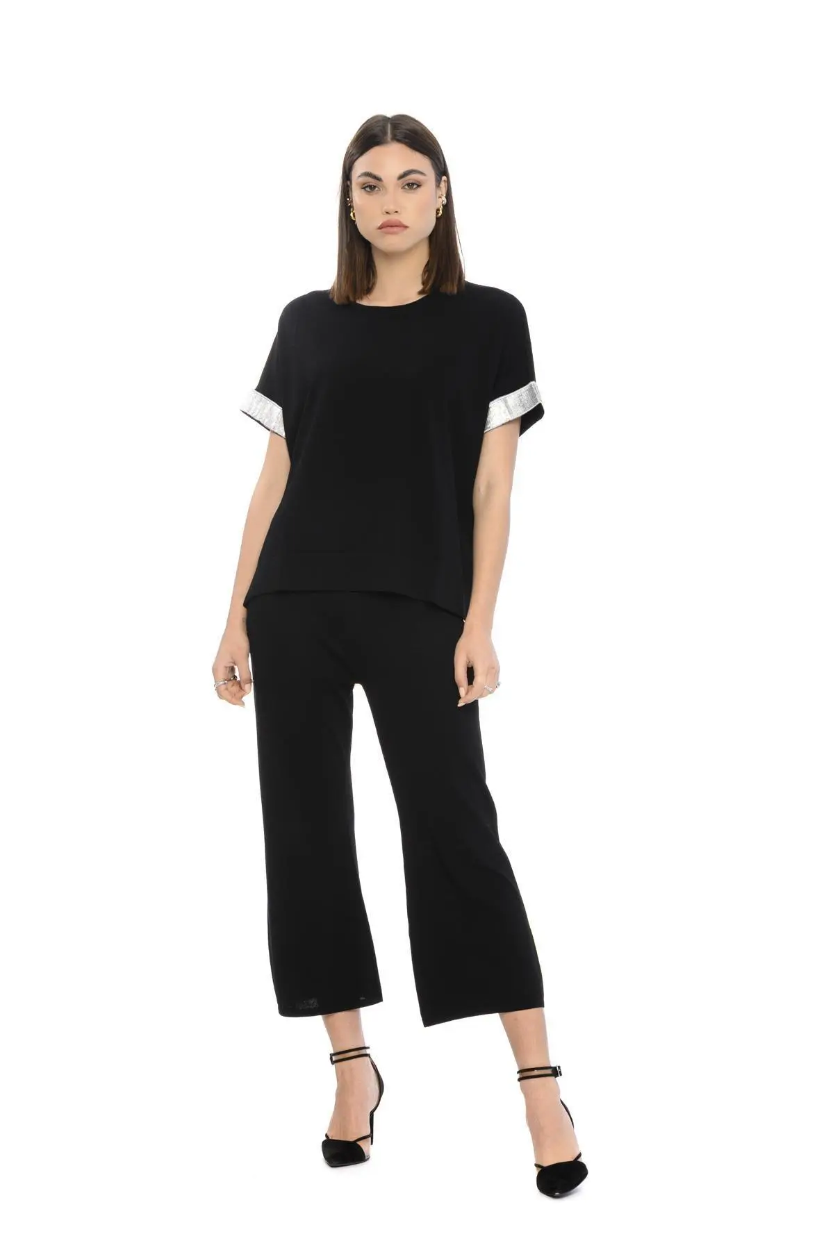 Maglia paillettes NERO - Image 4